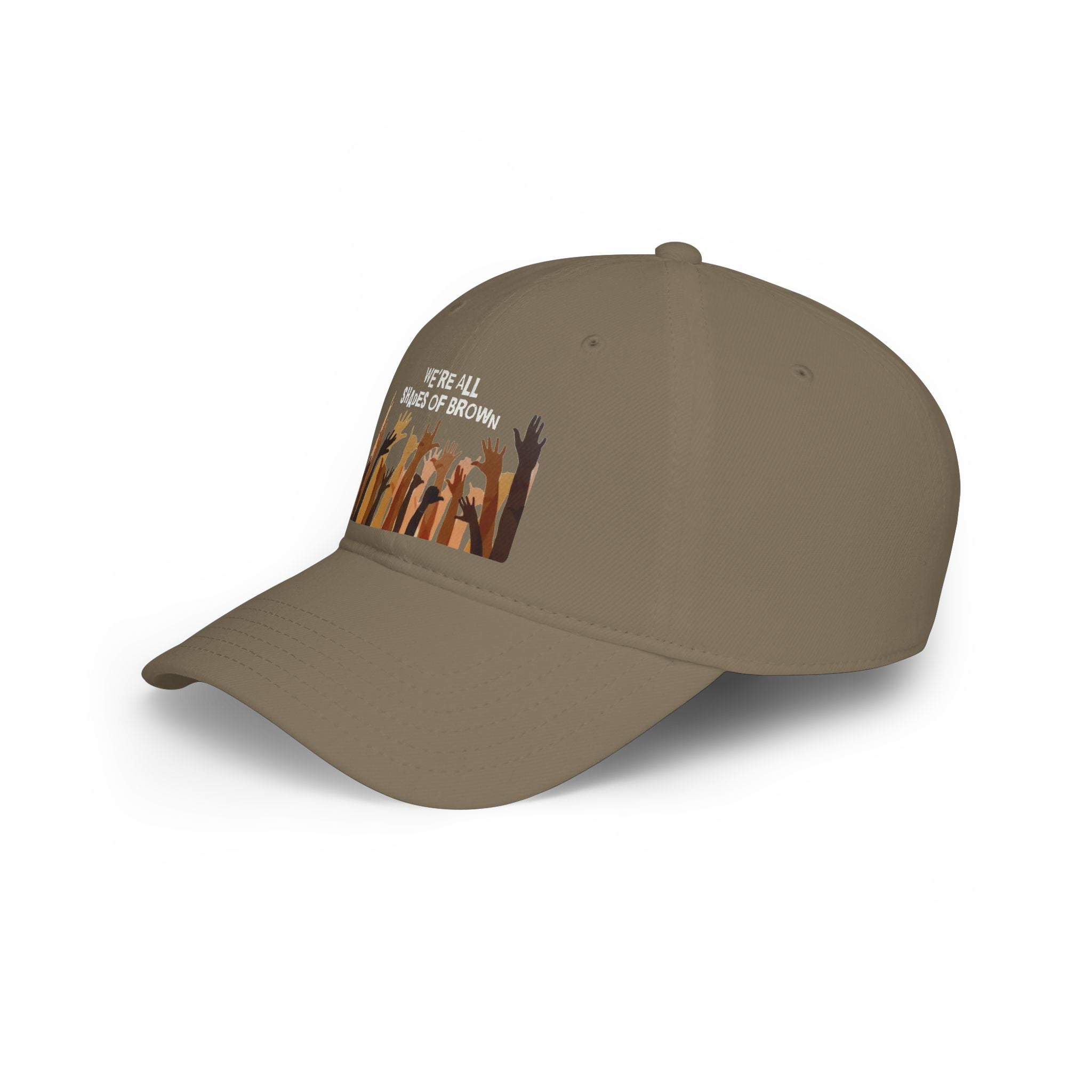Baseball Cap — "We're All Shades of Brown" Raised Hands Diversity Hat