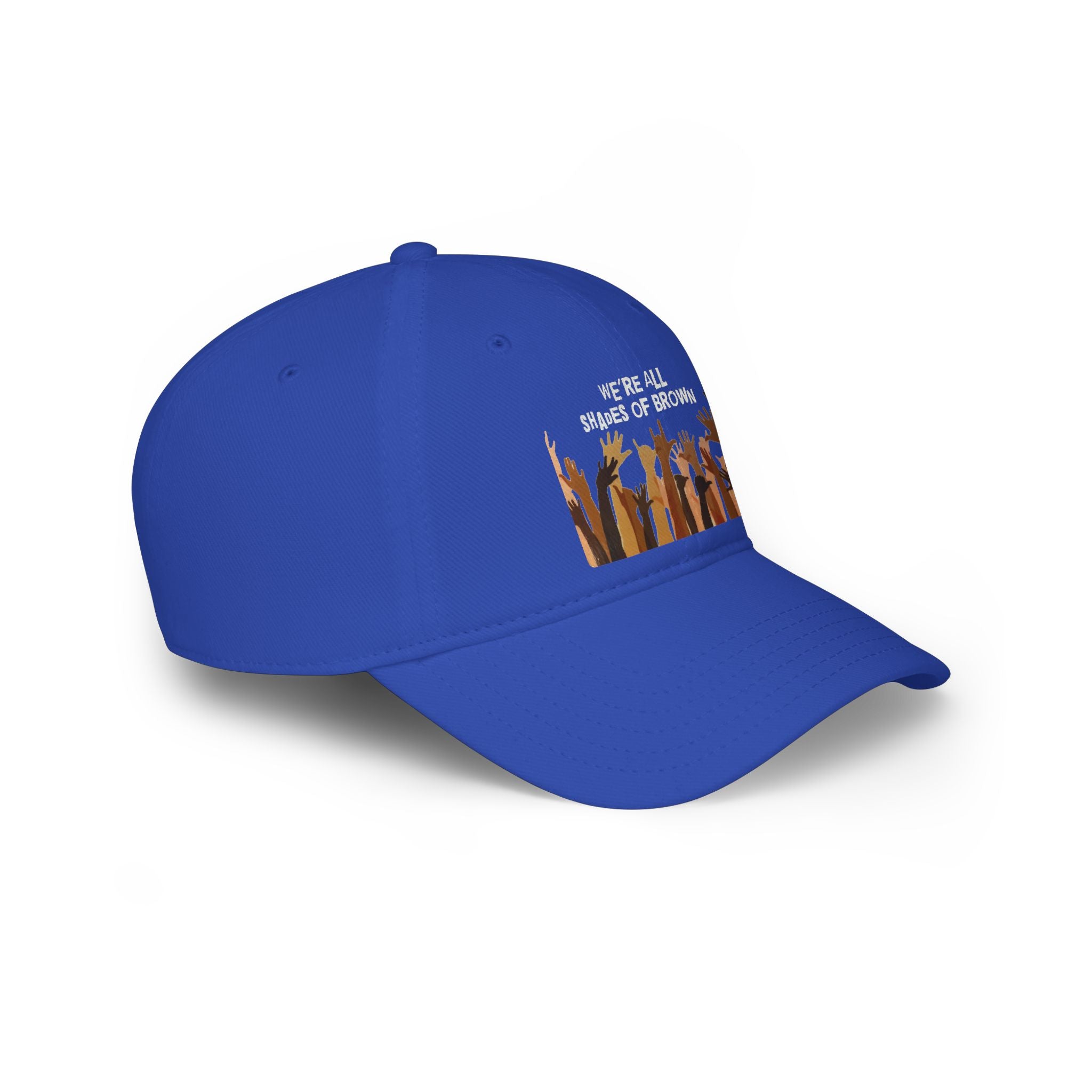 Baseball Cap — "We're All Shades of Brown" Raised Hands Diversity Hat