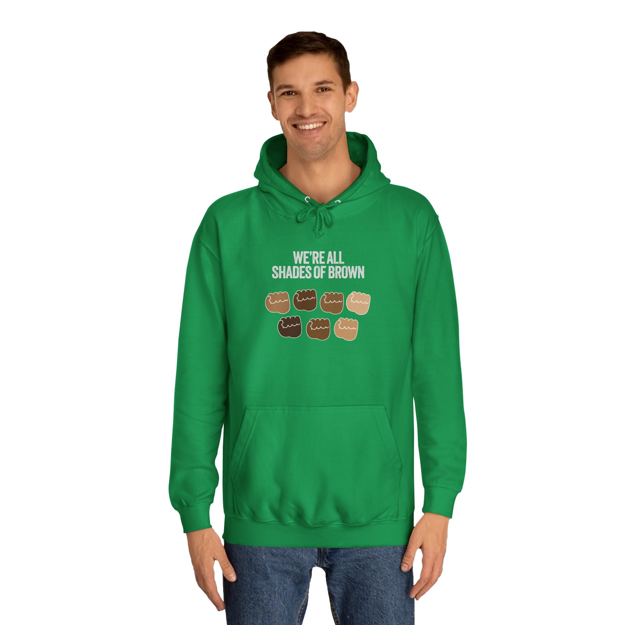 Raised Hands Crowd Hoodie — Unity Diversity Graphic College Hoodie