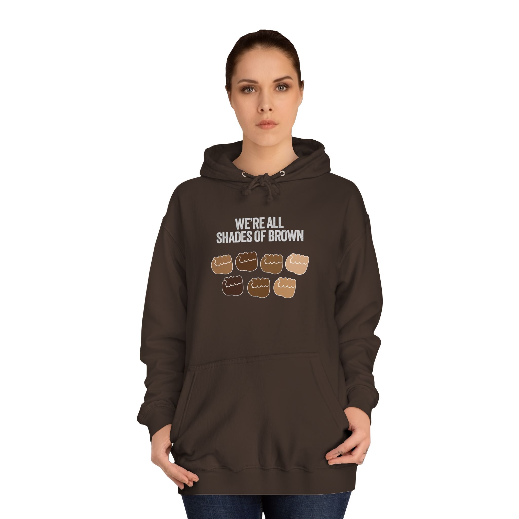 Raised Hands Crowd Hoodie — Unity Diversity Graphic College Hoodie