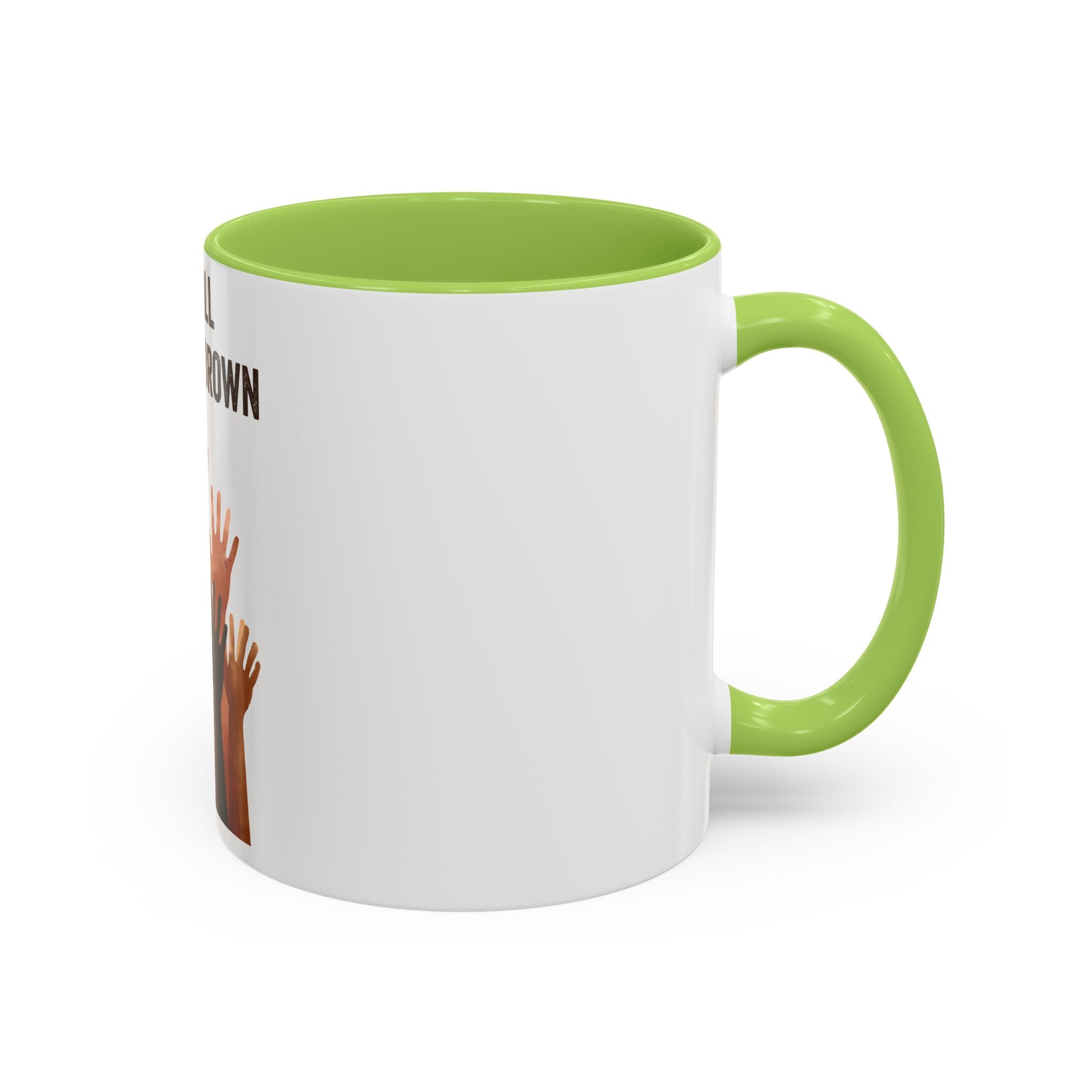 We're All Shades of Brown Accent Coffee Mug – Multicultural Unity Ceramic Mug