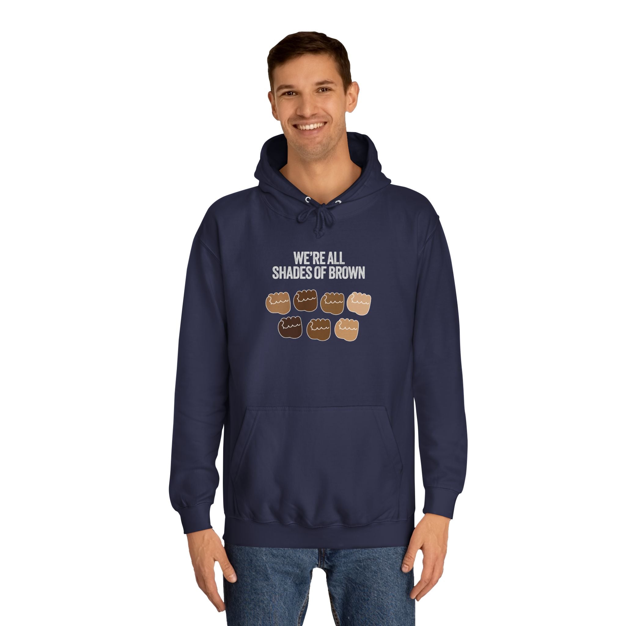 Raised Hands Crowd Hoodie — Unity Diversity Graphic College Hoodie