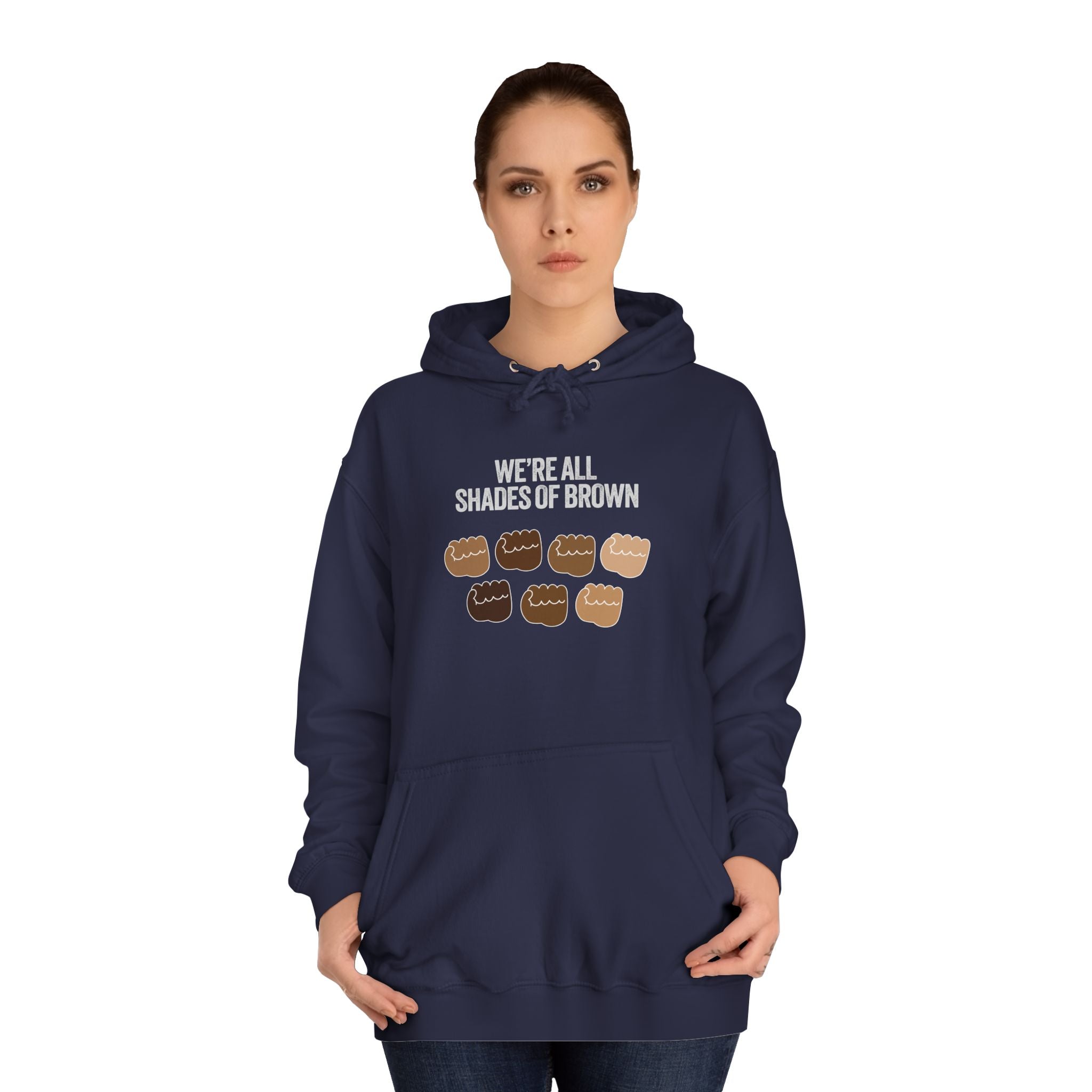Raised Hands Crowd Hoodie — Unity Diversity Graphic College Hoodie