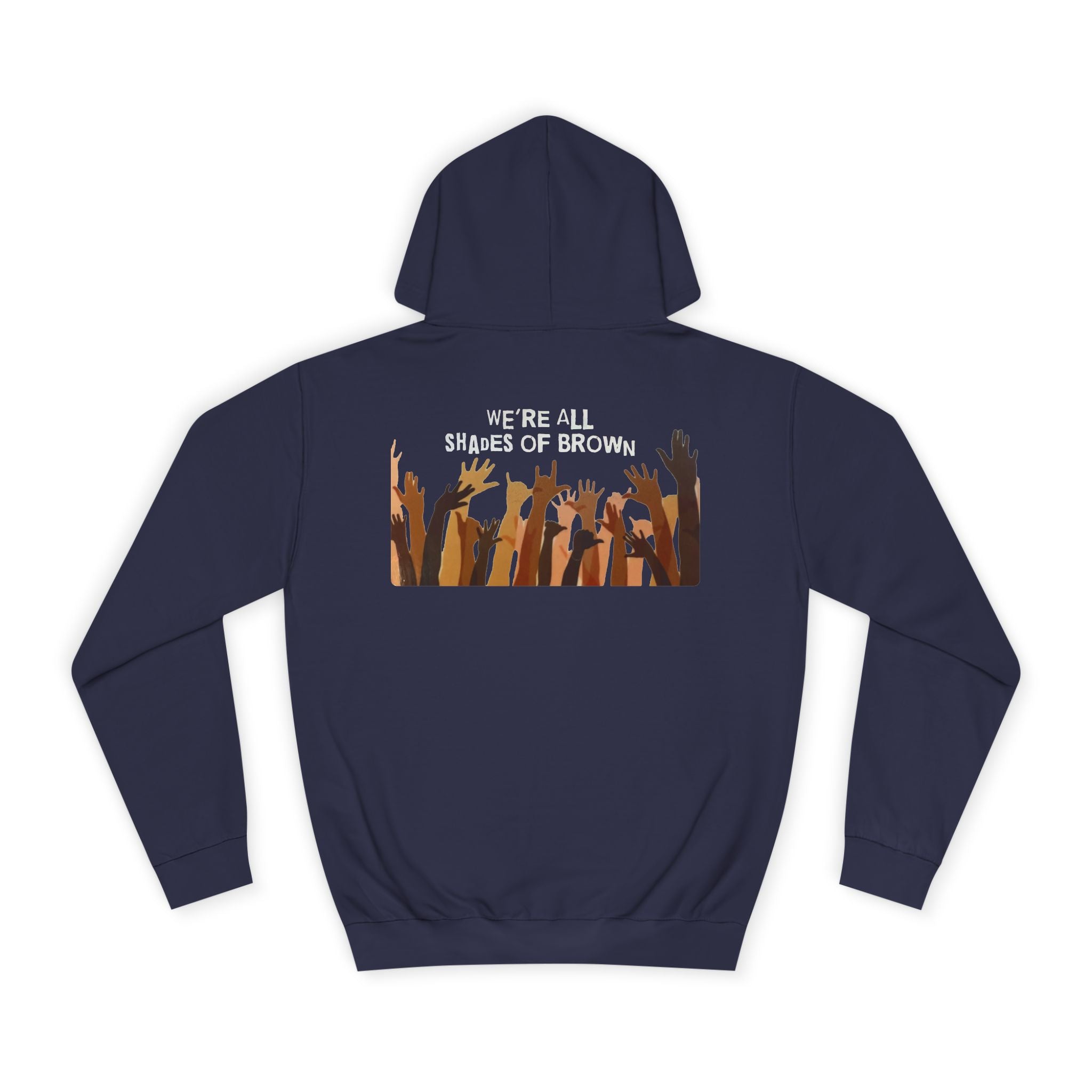 Raised Hands Crowd Hoodie — Unity Diversity Graphic College Hoodie