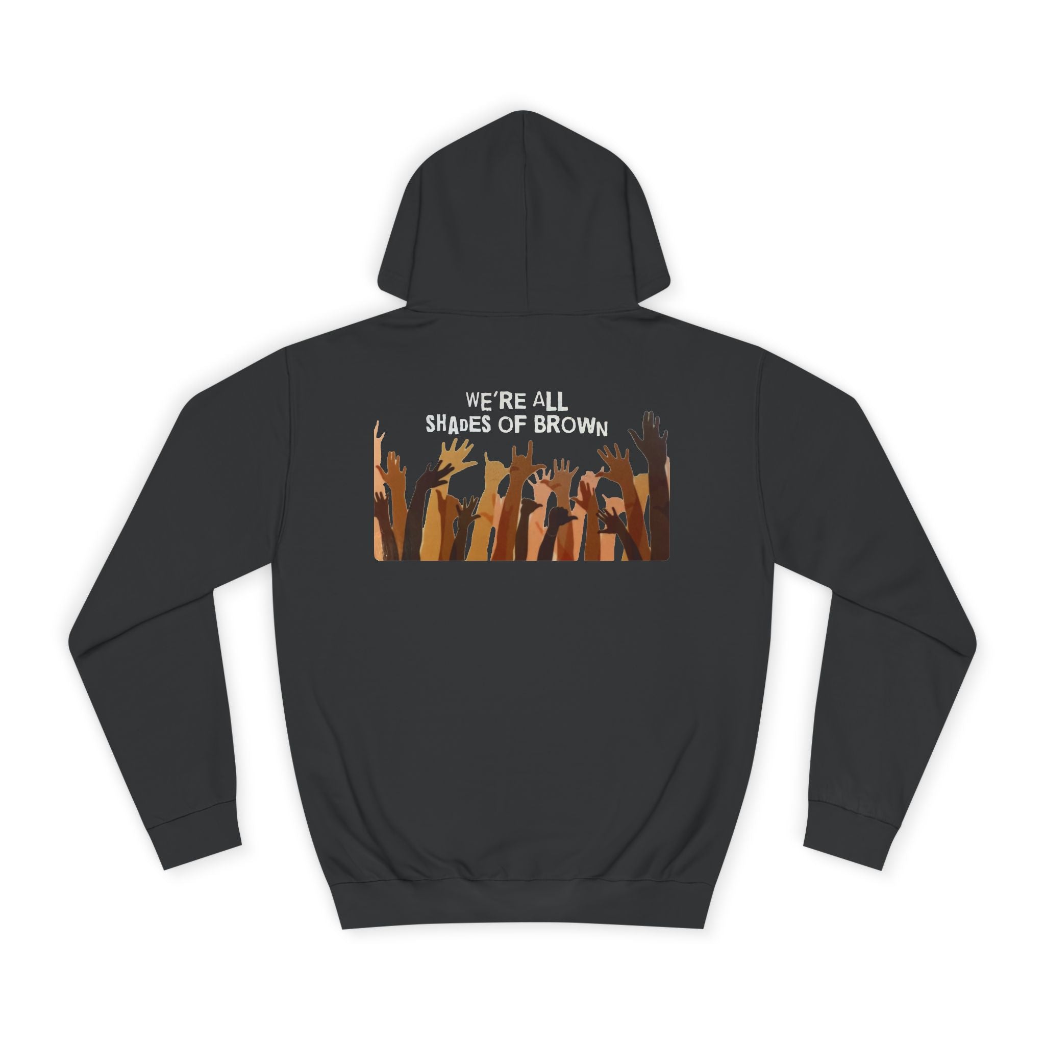 Raised Hands Crowd Hoodie — Unity Diversity Graphic College Hoodie