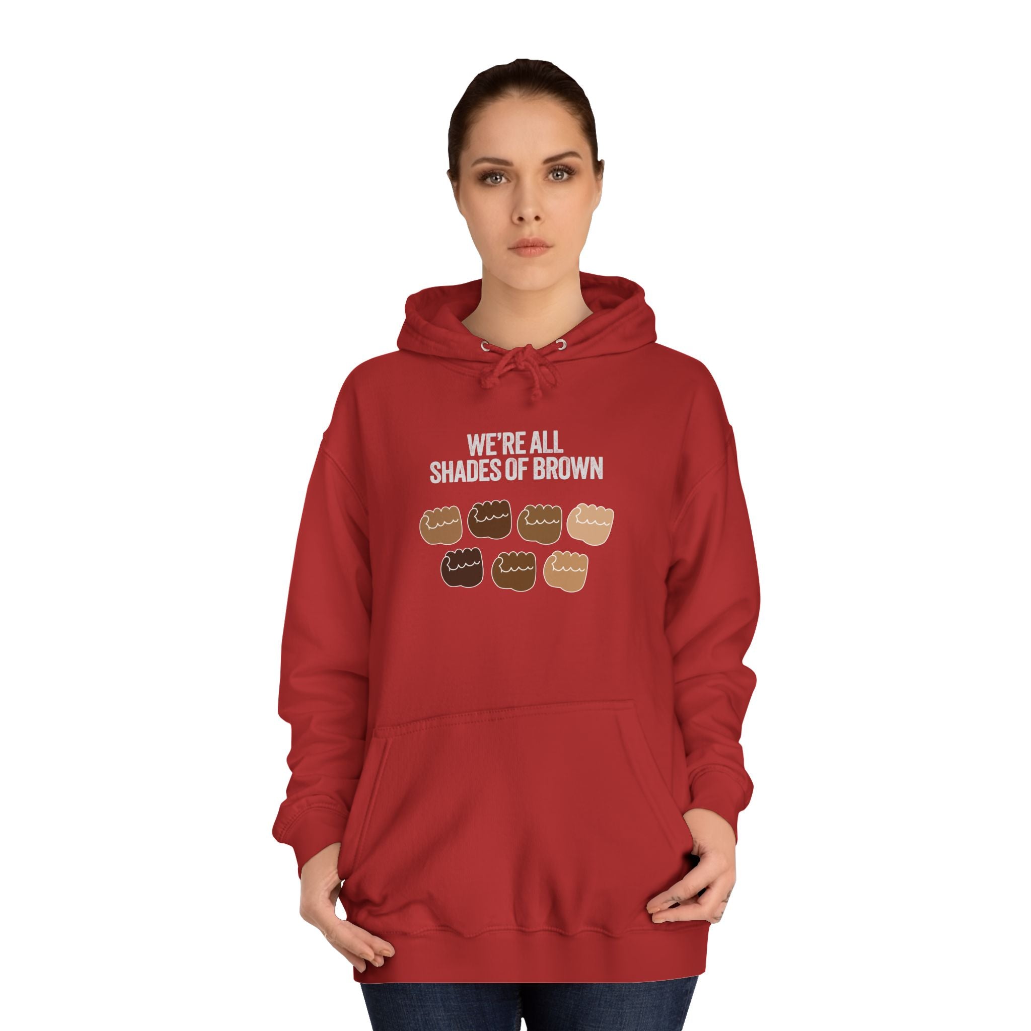 Raised Hands Crowd Hoodie — Unity Diversity Graphic College Hoodie