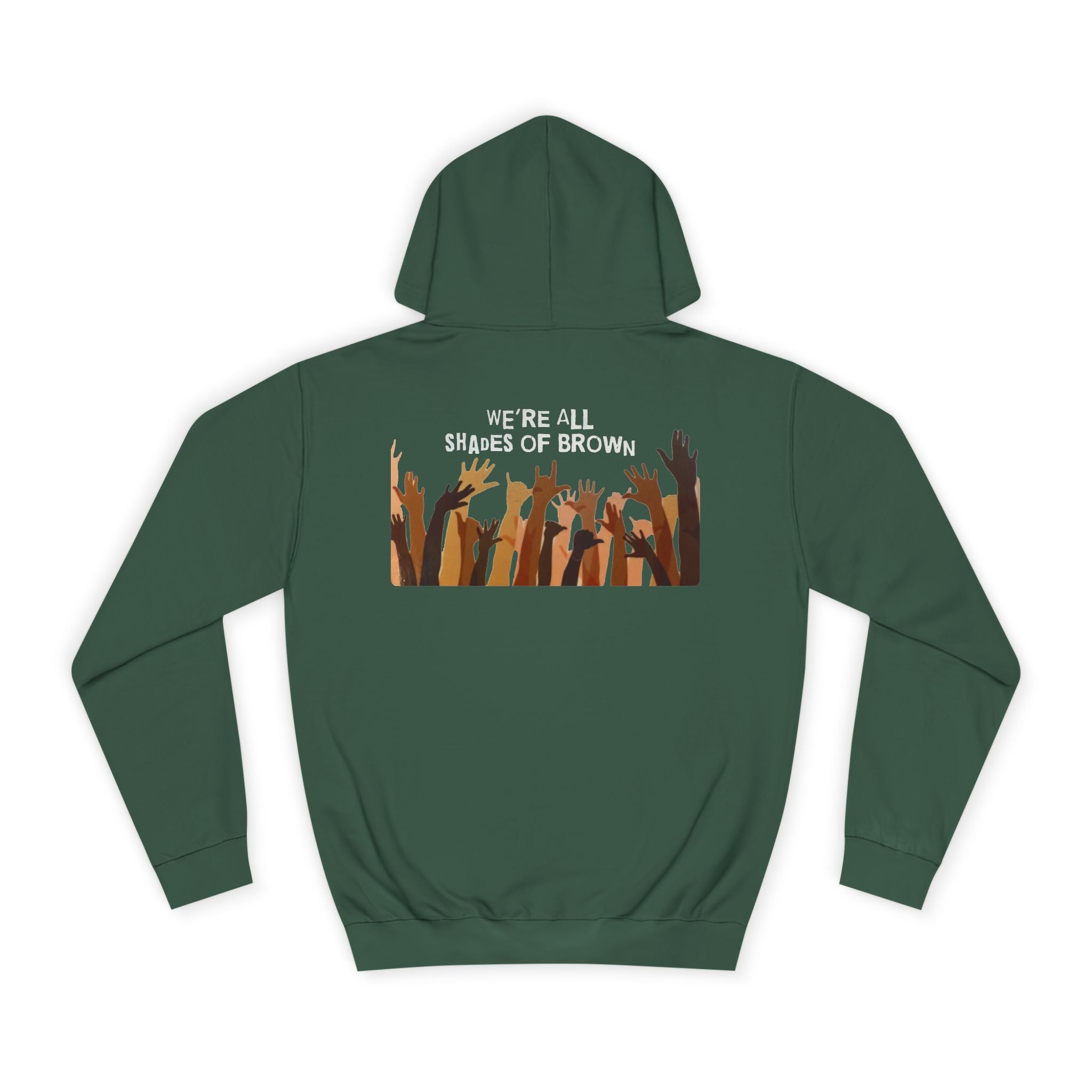 Raised Hands Crowd Hoodie — Unity Diversity Graphic College Hoodie