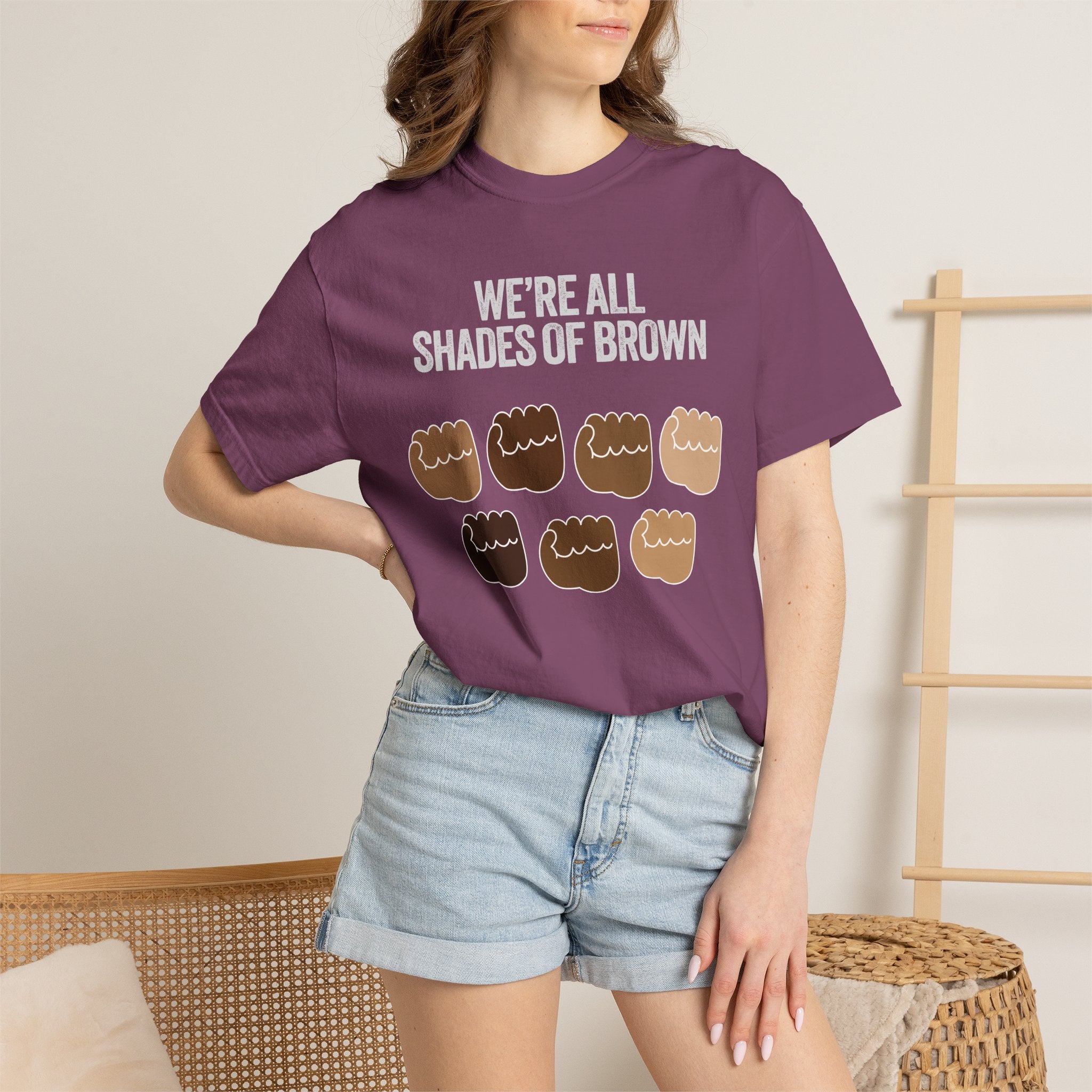 T-Shirt — "We’re All Shades of Brown" Inclusive Diversity Tee