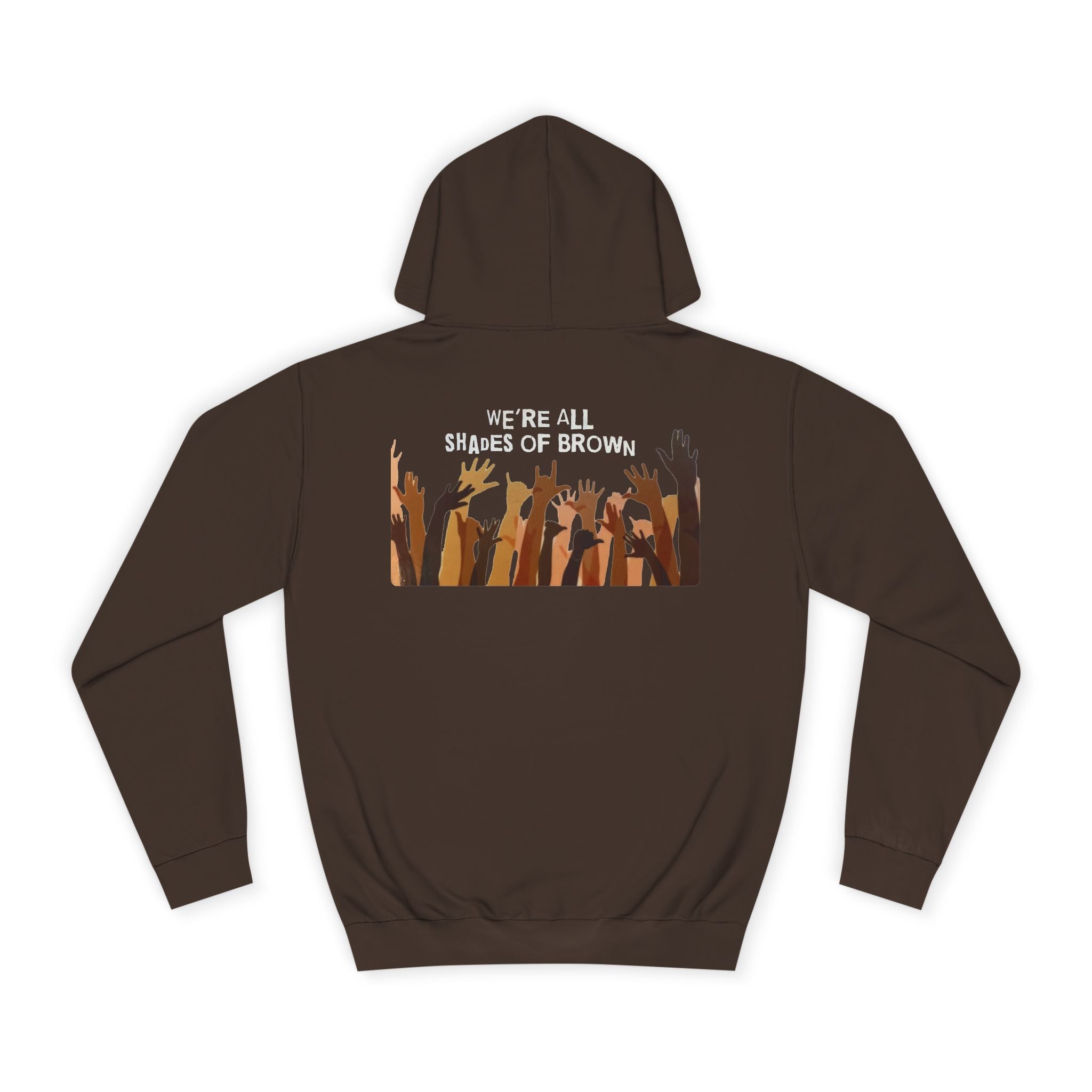 Raised Hands Crowd Hoodie — Unity Diversity Graphic College Hoodie