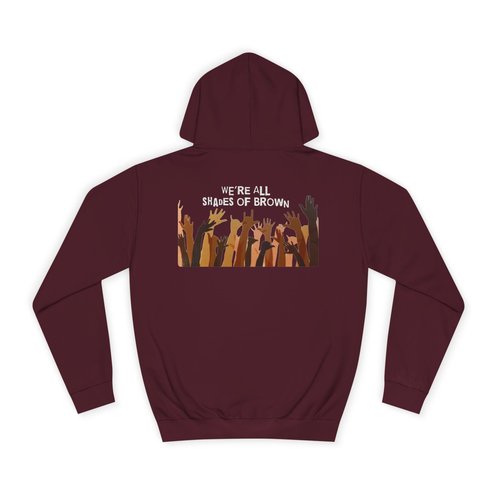 Raised Hands Crowd Hoodie — Unity Diversity Graphic College Hoodie