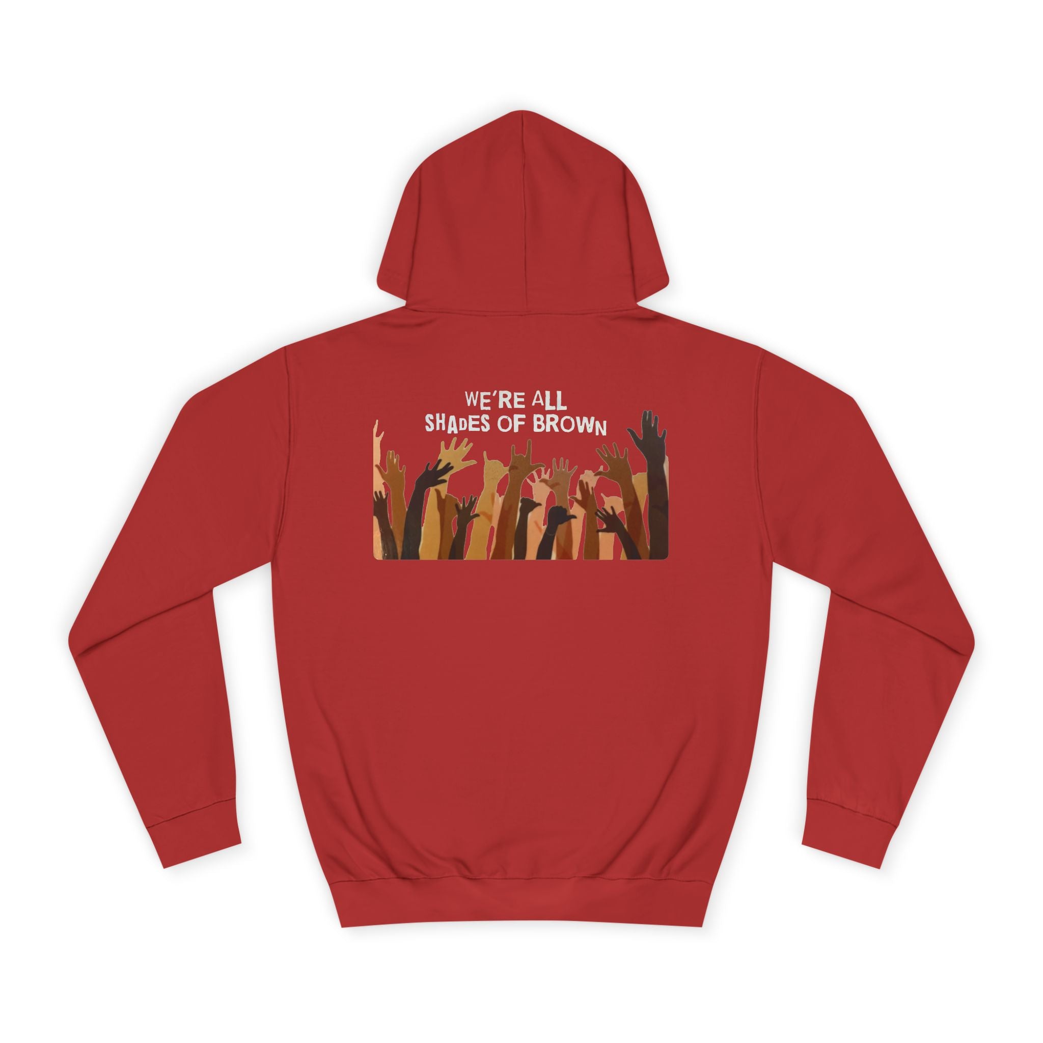 Raised Hands Crowd Hoodie — Unity Diversity Graphic College Hoodie