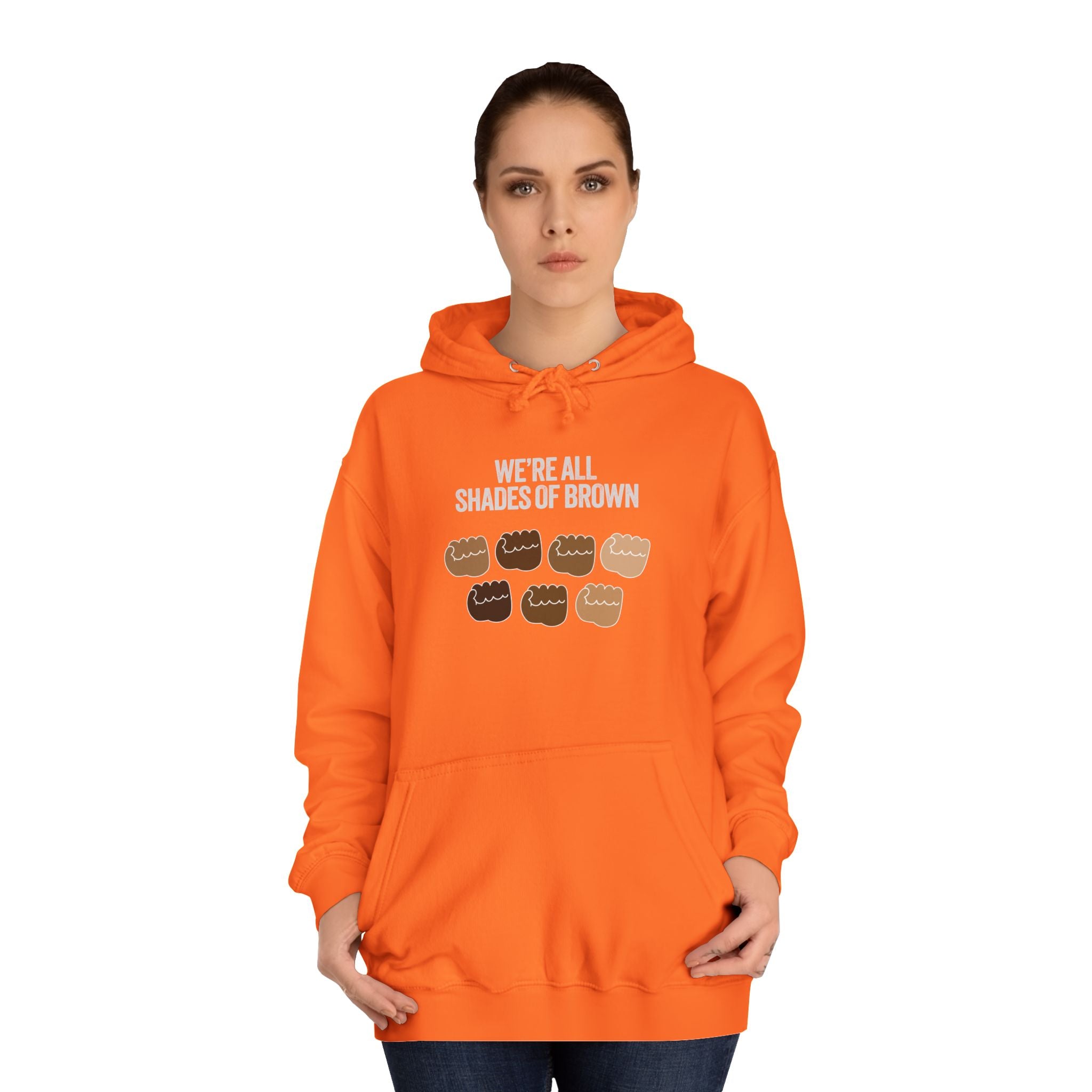 Raised Hands Crowd Hoodie — Unity Diversity Graphic College Hoodie