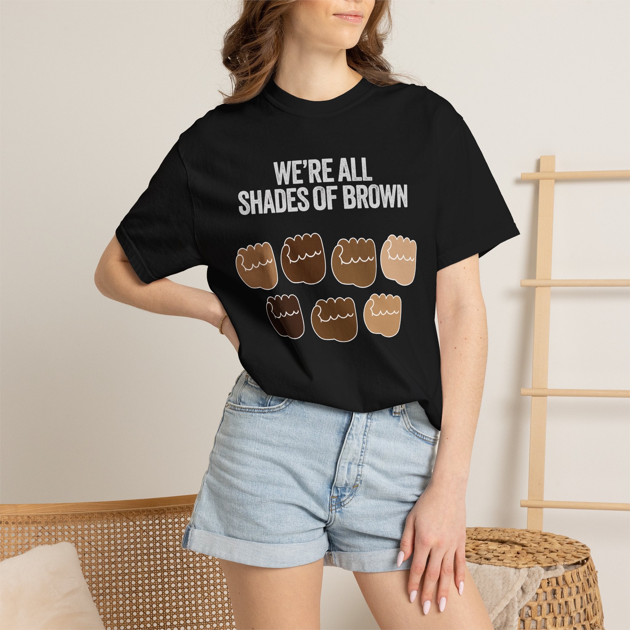 T-Shirt — "We’re All Shades of Brown" Inclusive Diversity Tee