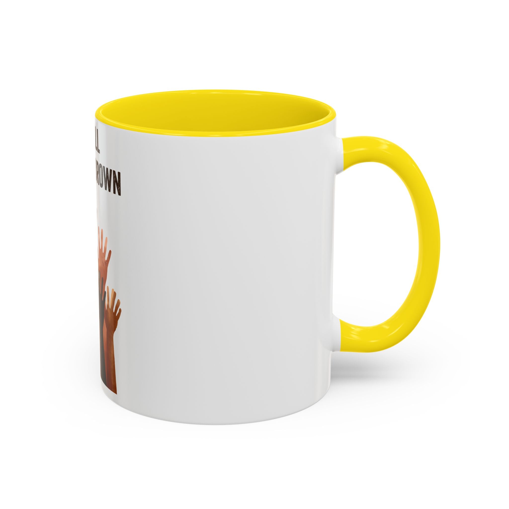 We're All Shades of Brown Accent Coffee Mug – Multicultural Unity Ceramic Mug