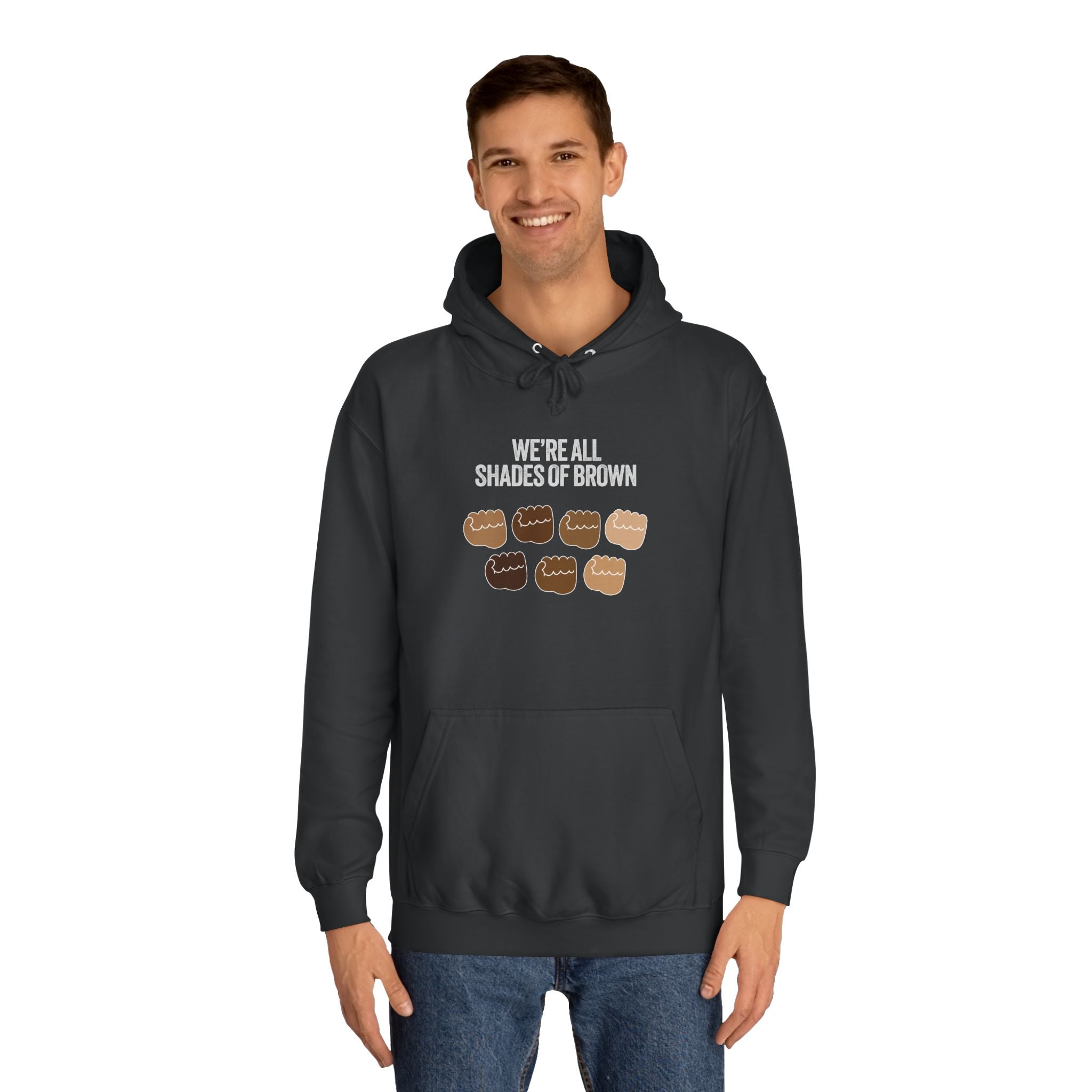 Raised Hands Crowd Hoodie — Unity Diversity Graphic College Hoodie