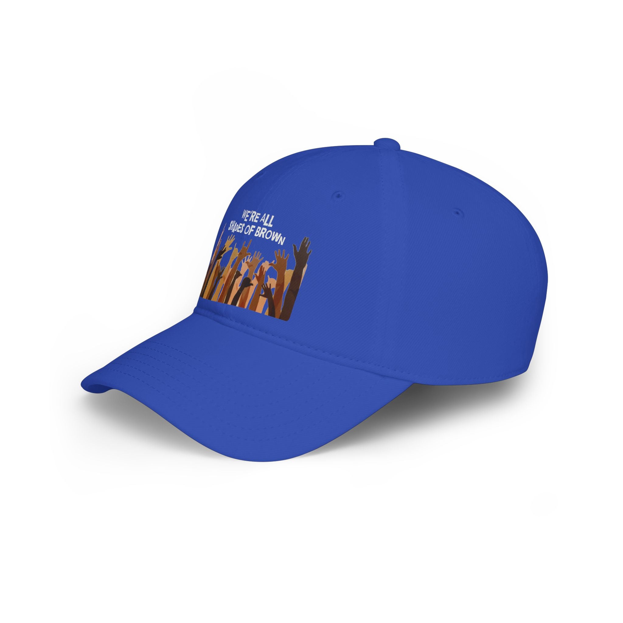 Baseball Cap — "We're All Shades of Brown" Raised Hands Diversity Hat