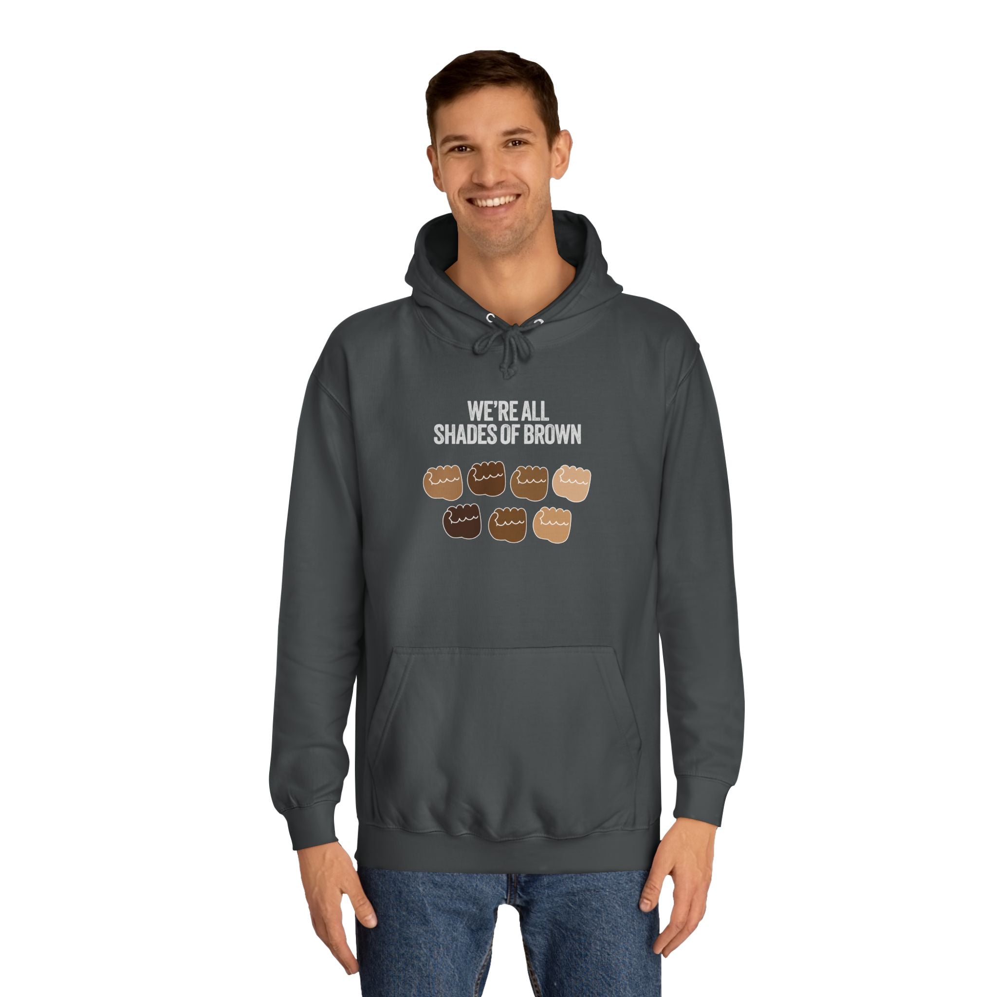 Raised Hands Crowd Hoodie — Unity Diversity Graphic College Hoodie