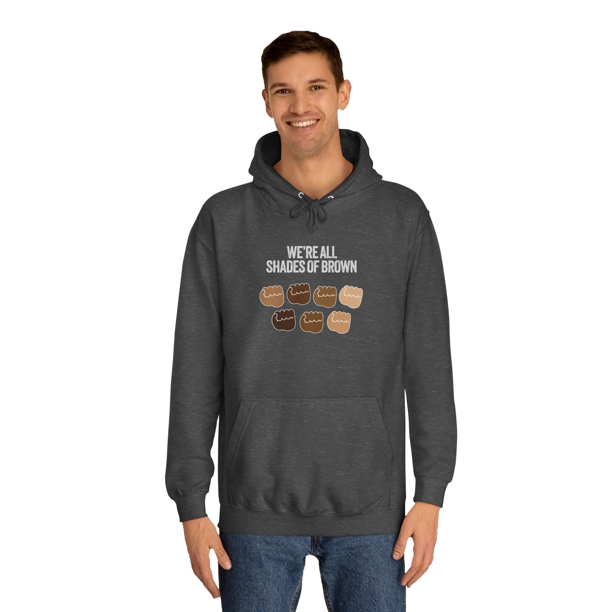 Raised Hands Crowd Hoodie — Unity Diversity Graphic College Hoodie