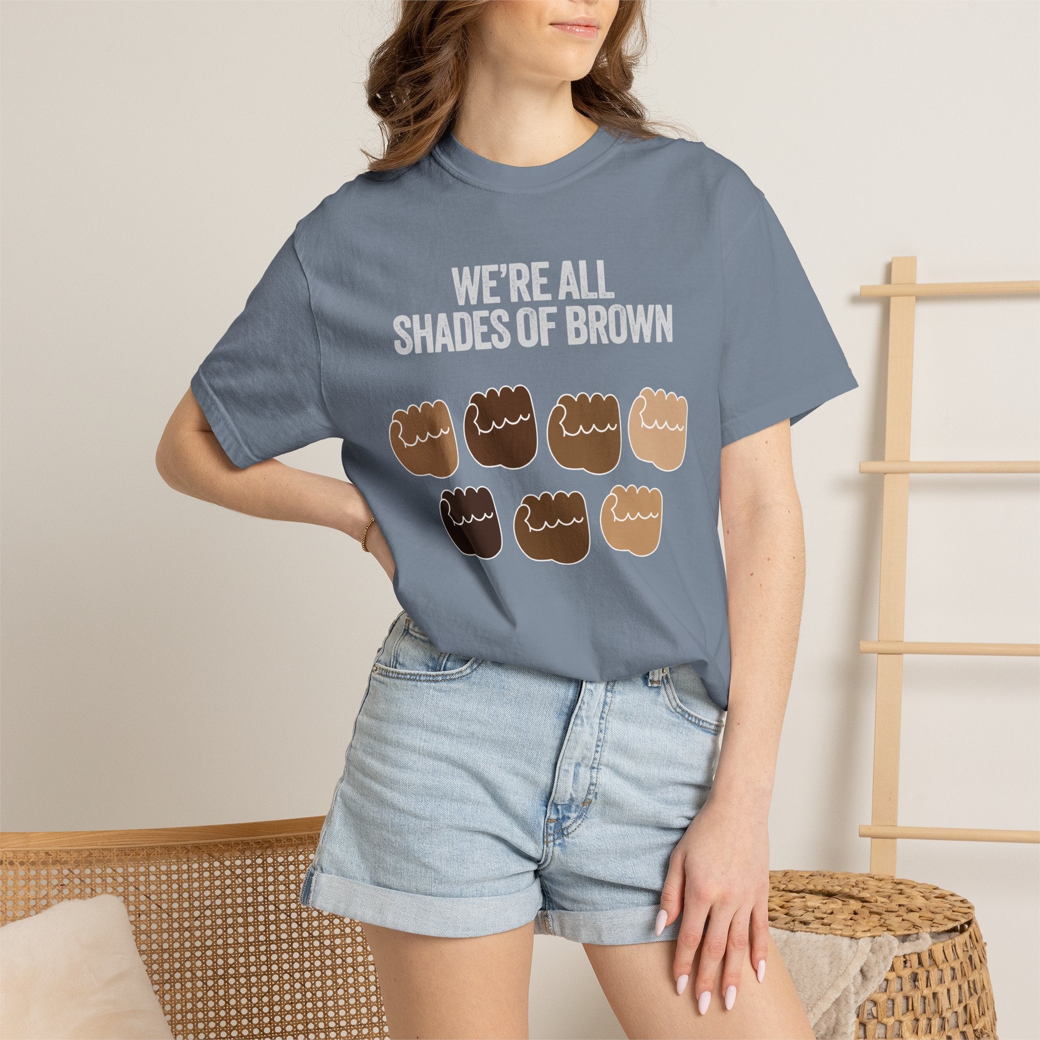 T-Shirt — "We’re All Shades of Brown" Inclusive Diversity Tee